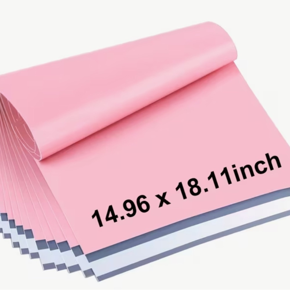20 Pink 14.96 x 18.11 inch waterproof poly mailers